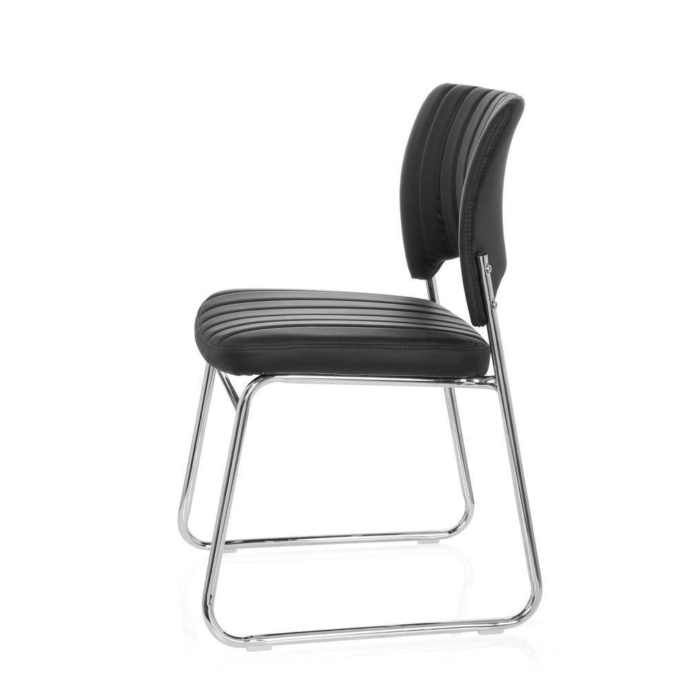 N° de l'image du produit 9 : Chaise de conférence / chaise-visiteur hjh OFFICE CASPI V PU, noir