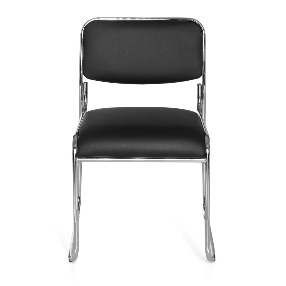 N° de l'image du produit 1 : Chaise de conférence / chaise à patins hjh OFFICE KOLTA V PU, noir
