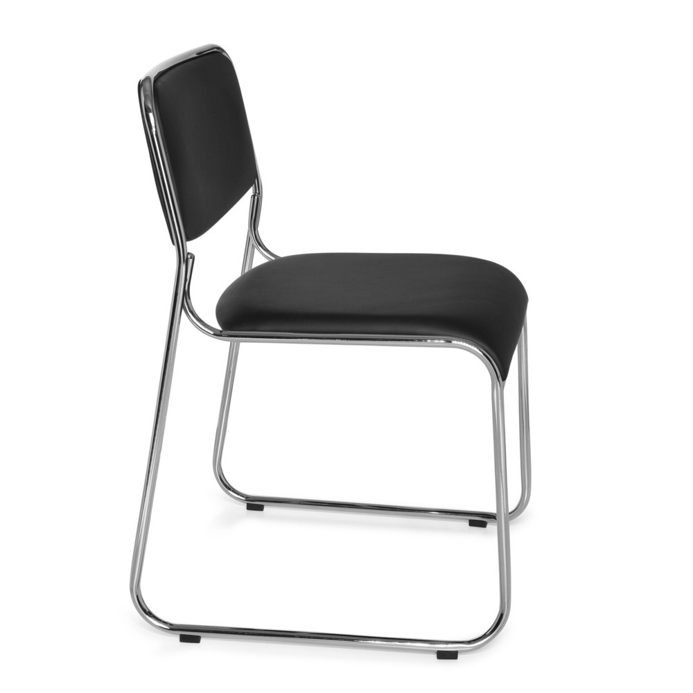 N° de l'image du produit 3 : Chaise de conférence / chaise à patins hjh OFFICE KOLTA V PU, noir