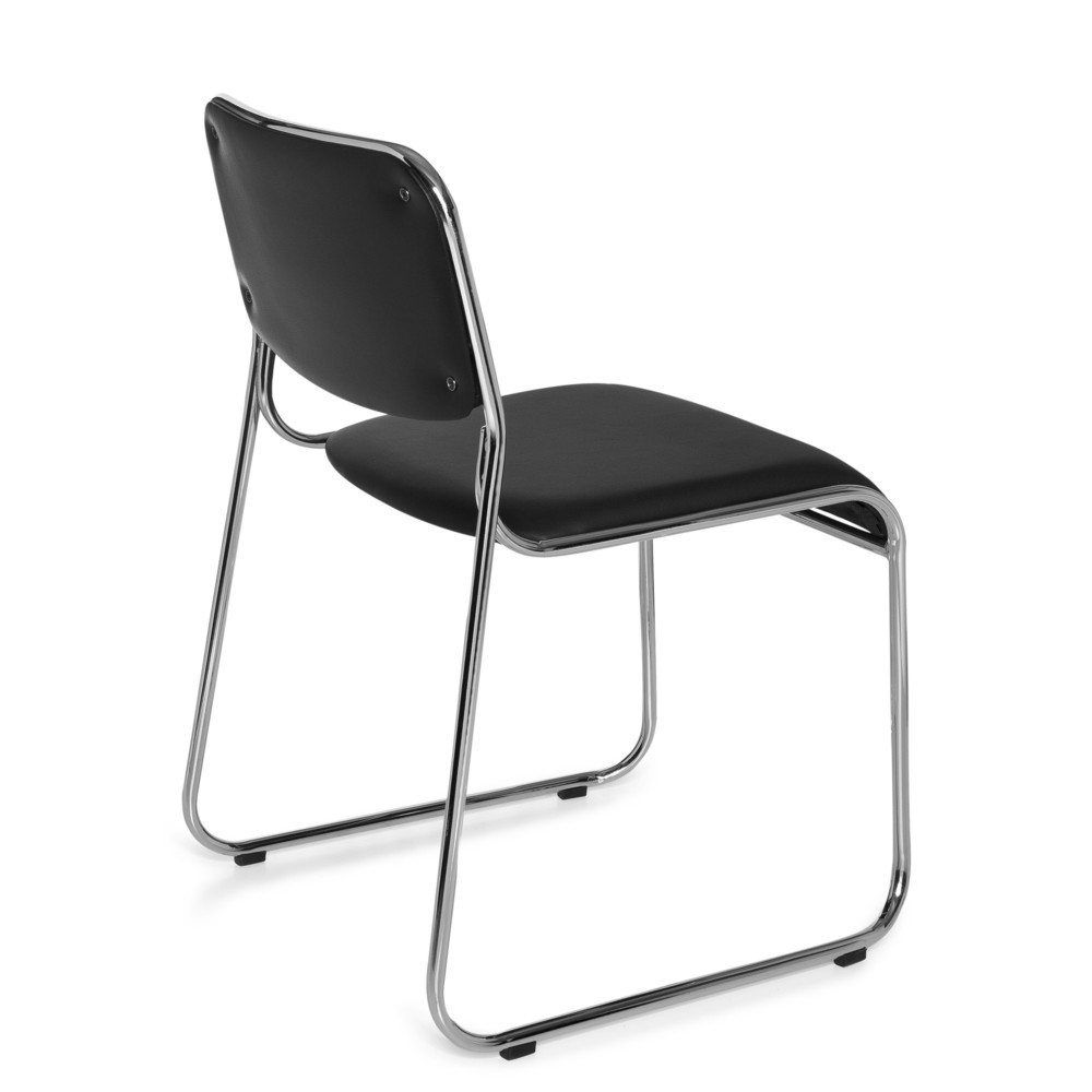 N° de l'image du produit 4 : Chaise de conférence / chaise à patins hjh OFFICE KOLTA V PU, noir