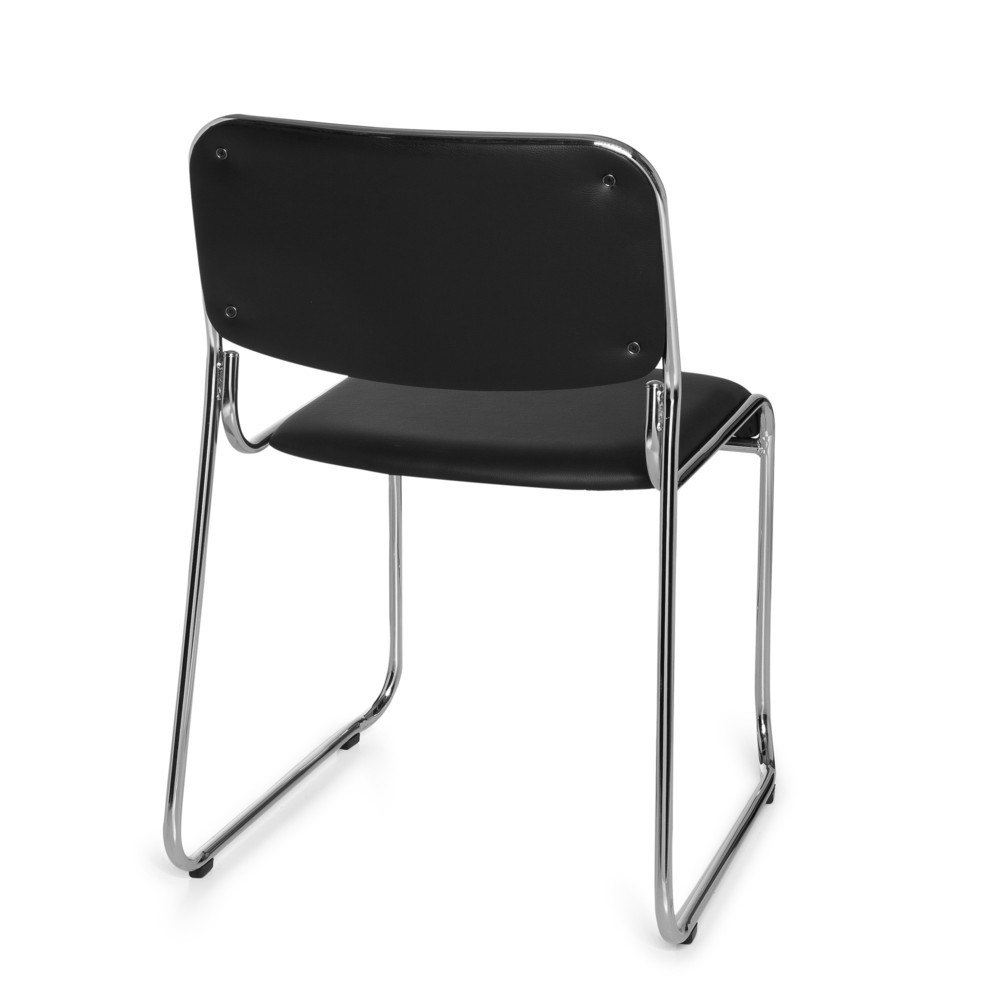 N° de l'image du produit 6 : Chaise de conférence / chaise à patins hjh OFFICE KOLTA V PU, noir