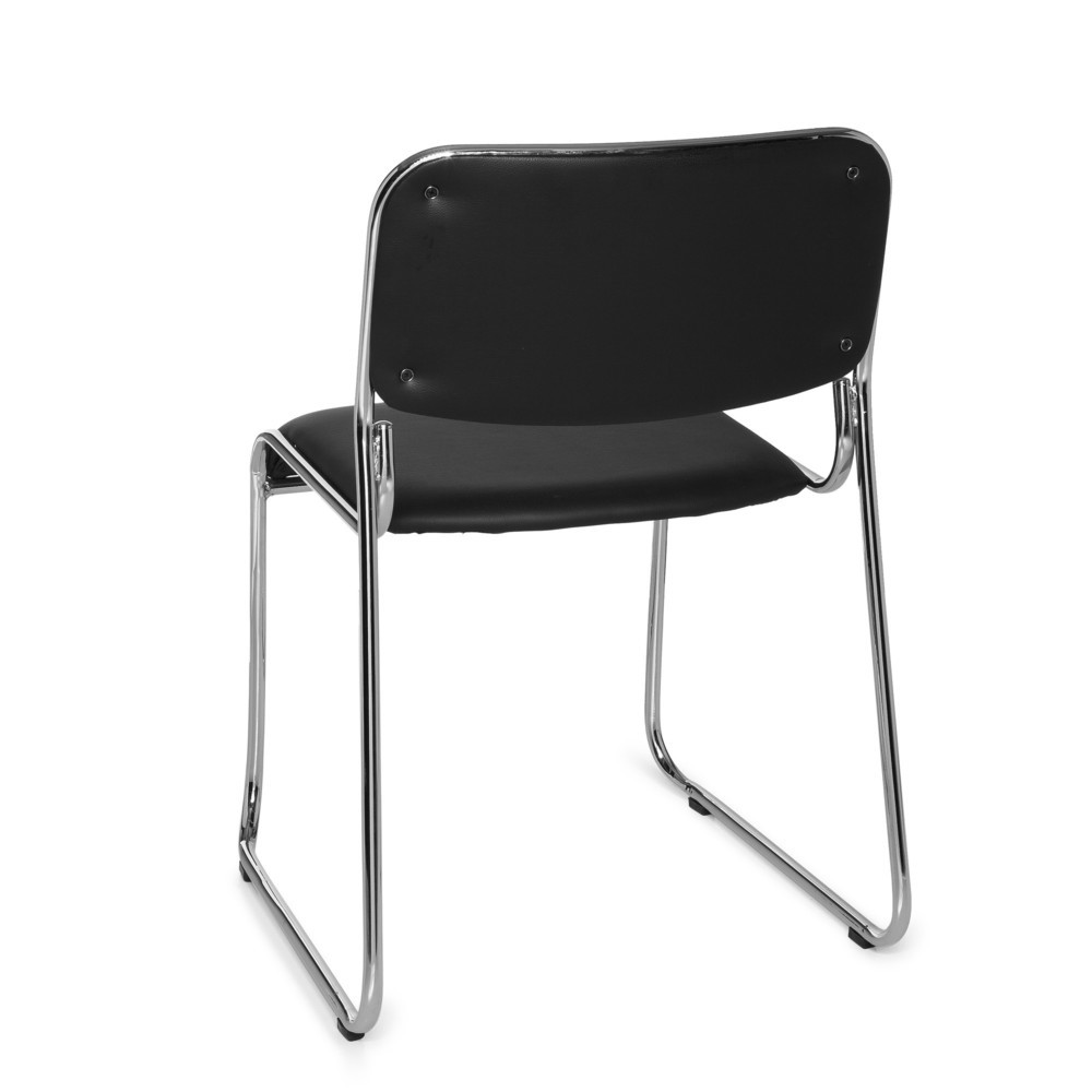 N° de l'image du produit 7 : Chaise de conférence / chaise à patins hjh OFFICE KOLTA V PU, noir