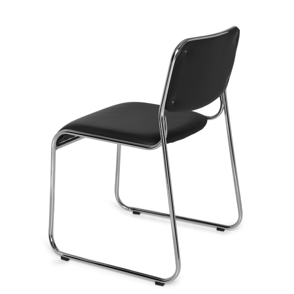 N° de l'image du produit 8 : Chaise de conférence / chaise à patins hjh OFFICE KOLTA V PU, noir