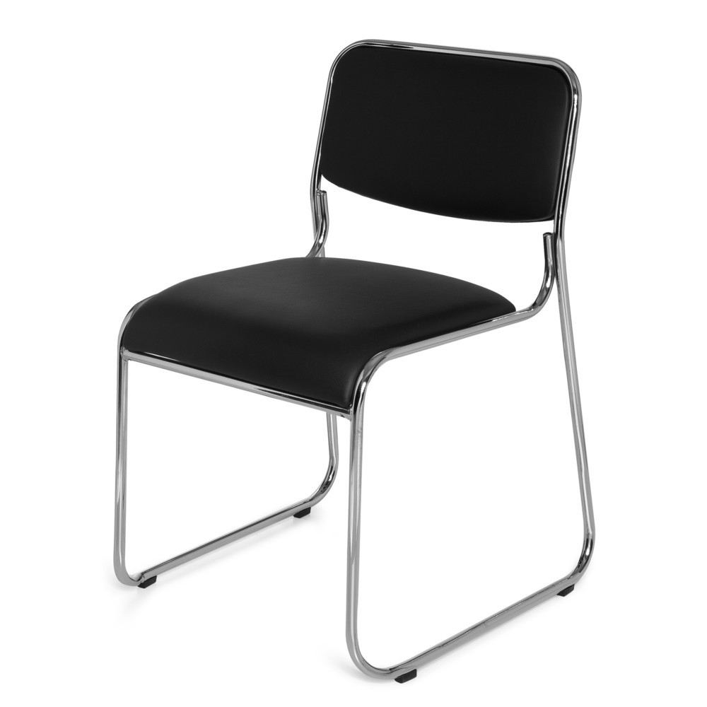 N° de l'image du produit 10 : Chaise de conférence / chaise à patins hjh OFFICE KOLTA V PU, noir