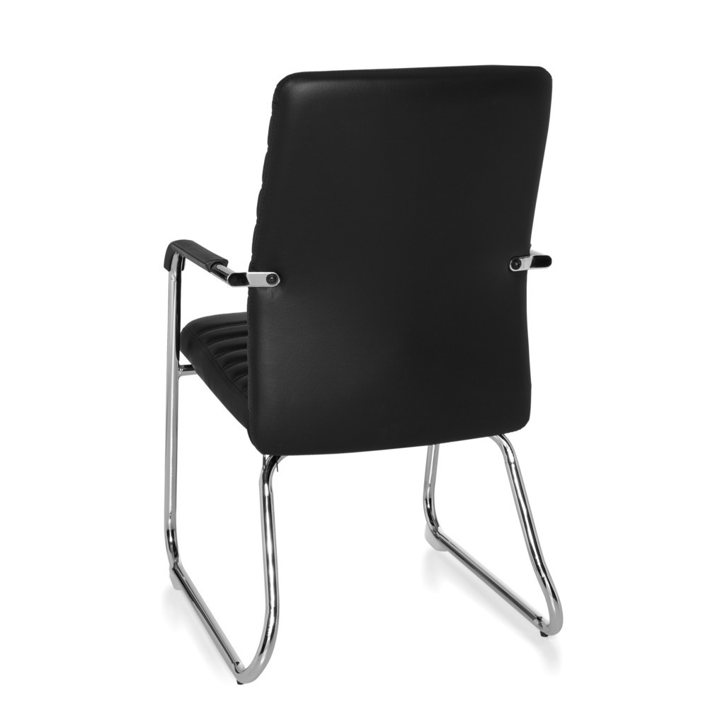 N° de l'image du produit 9 : Chaise de conférence / chaise à patins hjh OFFICE / STEEL V PU, noir