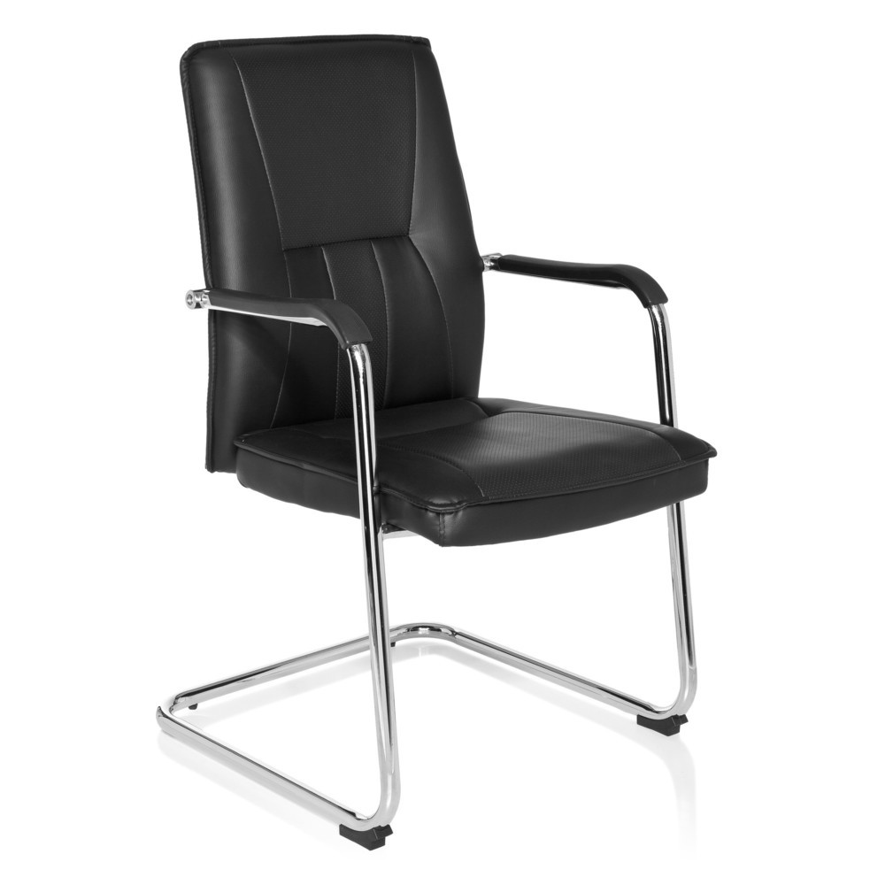 N° de l'image du produit 2 : Chaise de conférence / chaise-visiteur hjh OFFICE TILA V PU, noir