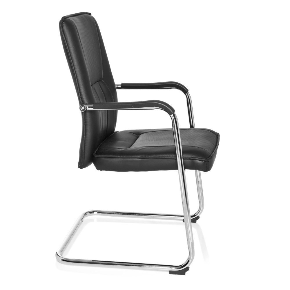 N° de l'image du produit 3 : Chaise de conférence / chaise-visiteur hjh OFFICE TILA V PU, noir