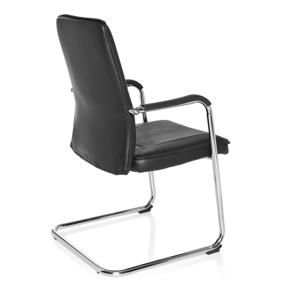 N° de l'image du produit 4 : Chaise de conférence / chaise-visiteur hjh OFFICE TILA V PU, noir