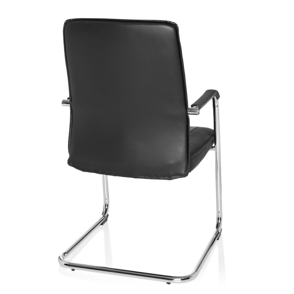 N° de l'image du produit 6 : Chaise de conférence / chaise-visiteur hjh OFFICE TILA V PU, noir