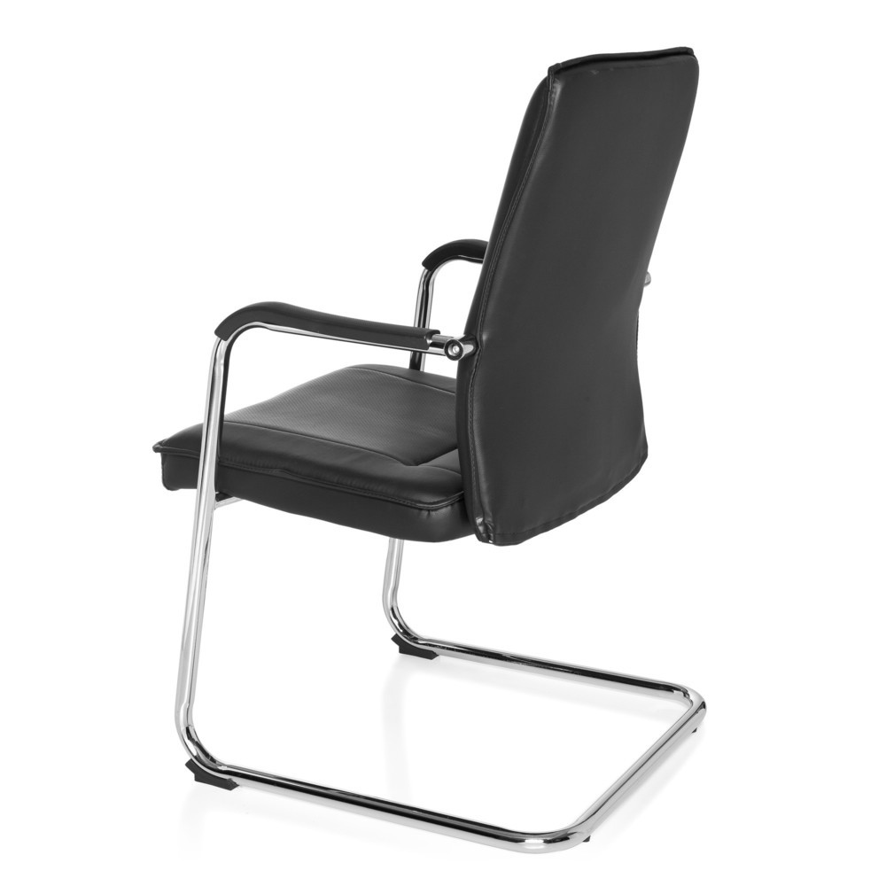 N° de l'image du produit 8 : Chaise de conférence / chaise-visiteur hjh OFFICE TILA V PU, noir