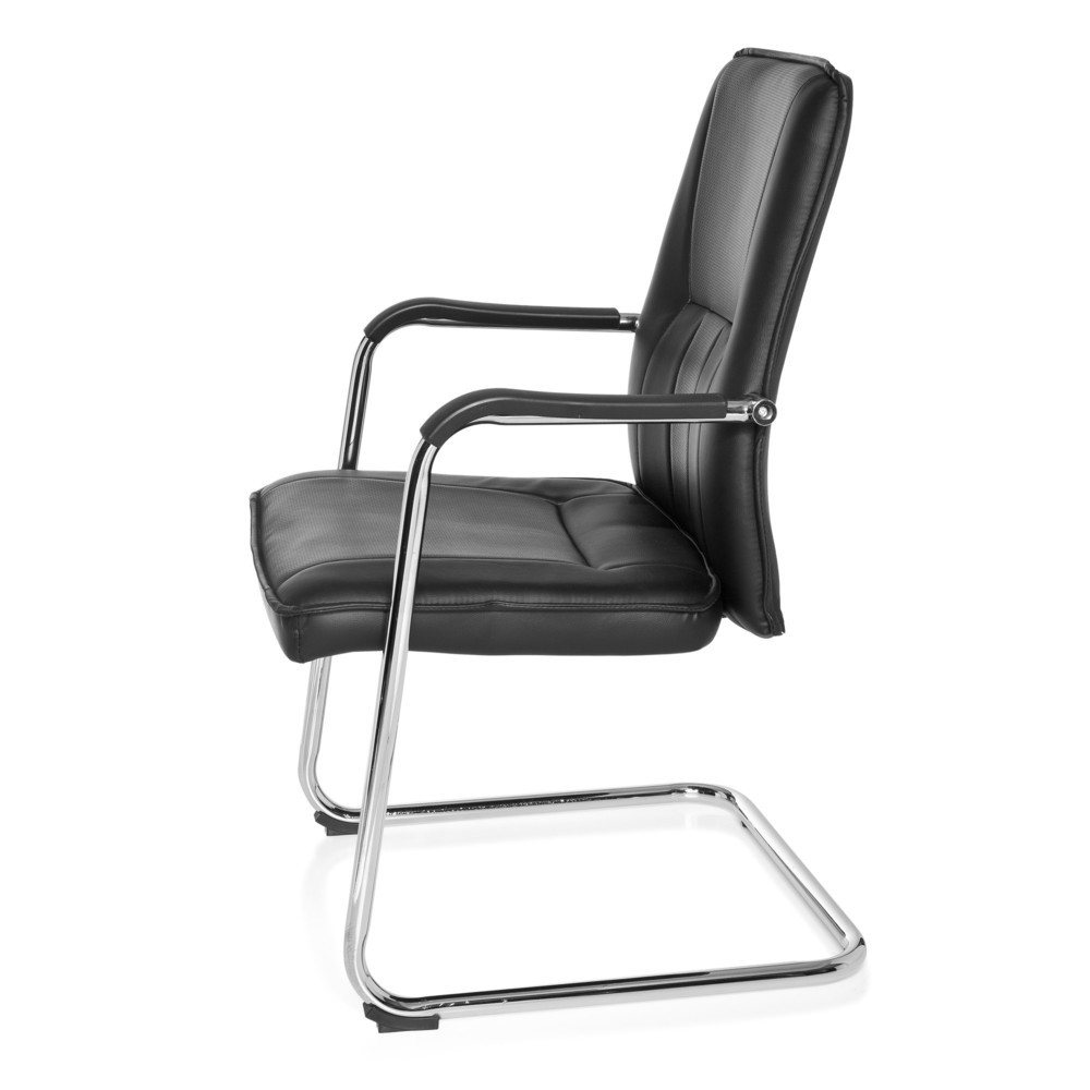 N° de l'image du produit 9 : Chaise de conférence / chaise-visiteur hjh OFFICE TILA V PU, noir