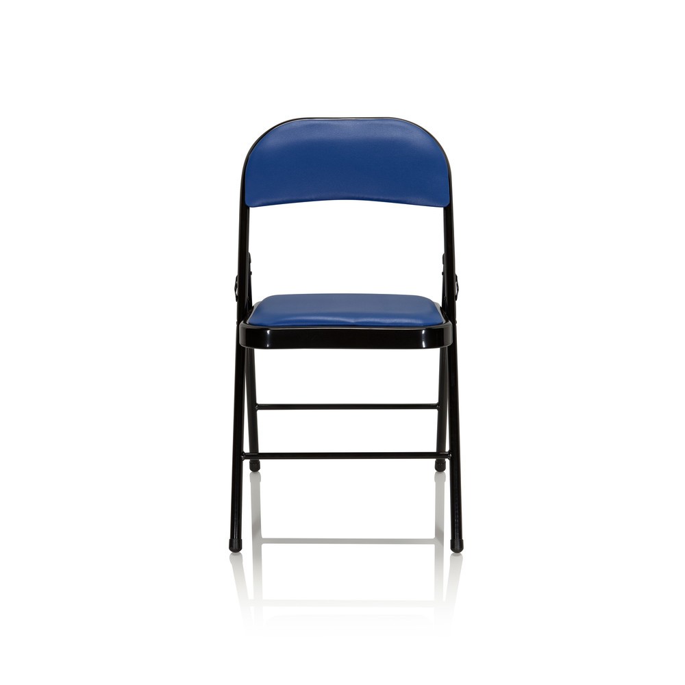 N° de l'image du produit 1 : Chaise de conférence / chaise-visiteur / chaise pliante hjh OFFICE BANDA V PU, bleu