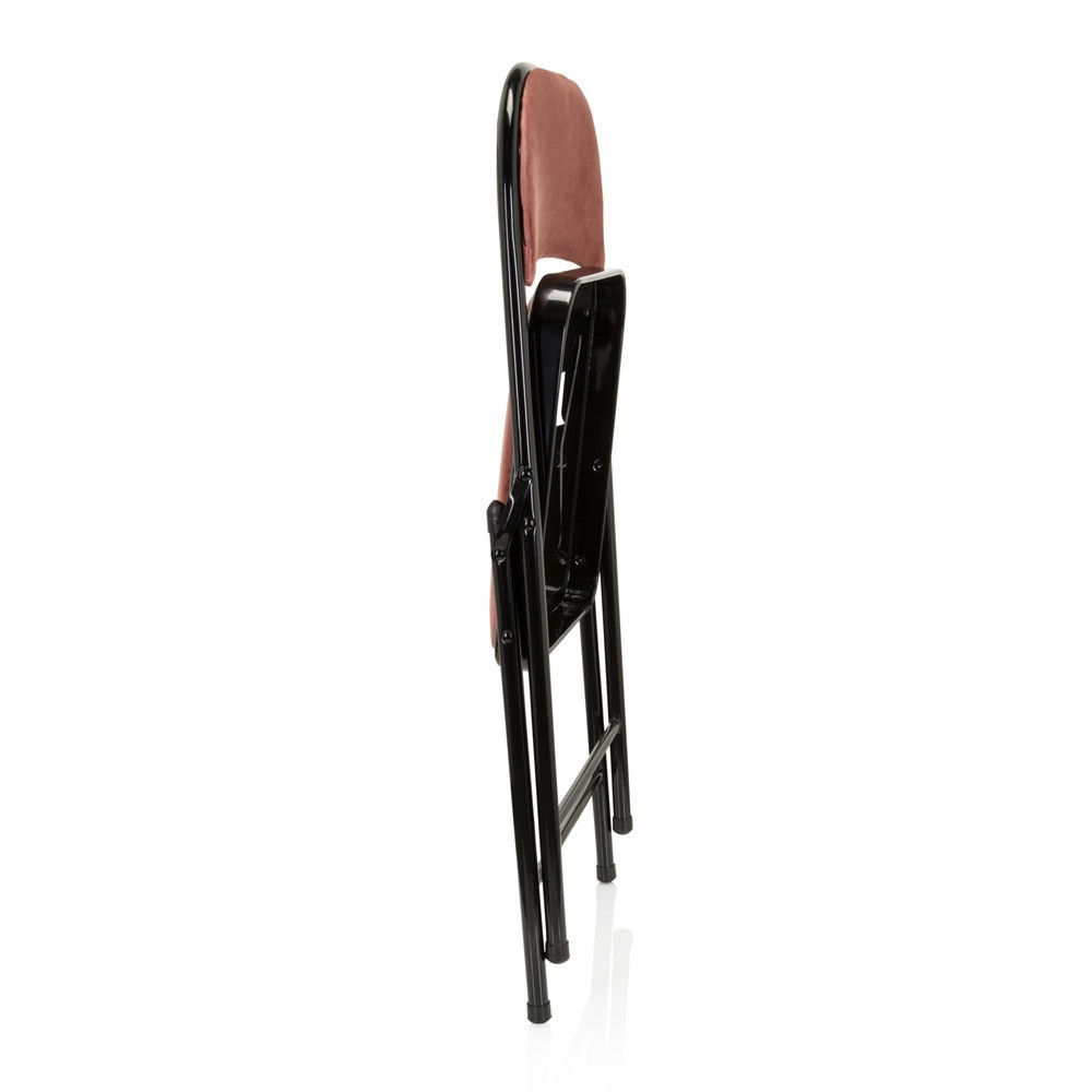 N° de l'image du produit 2 : Chaise de conférence / chaise-visiteur / chaise pliante hjh OFFICE TUDELA I velours, rose