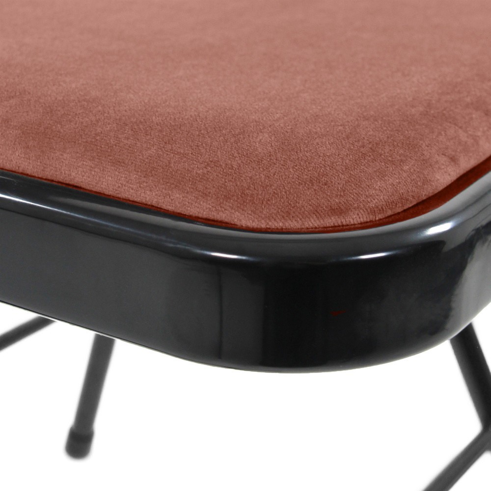 N° de l'image du produit 4 : Chaise de conférence / chaise-visiteur / chaise pliante hjh OFFICE TUDELA I velours, rose
