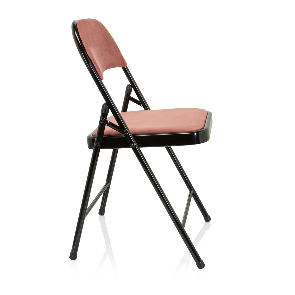 N° de l'image du produit 10 : Chaise de conférence / chaise-visiteur / chaise pliante hjh OFFICE TUDELA I velours, rose