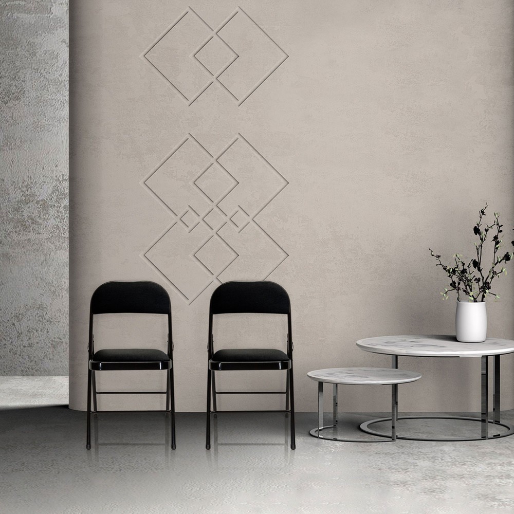 N° de l'image du produit 3 : Chaise de conférence / chaise-visiteur / chaise pliante hjh OFFICE BANDA V II tissu, noir