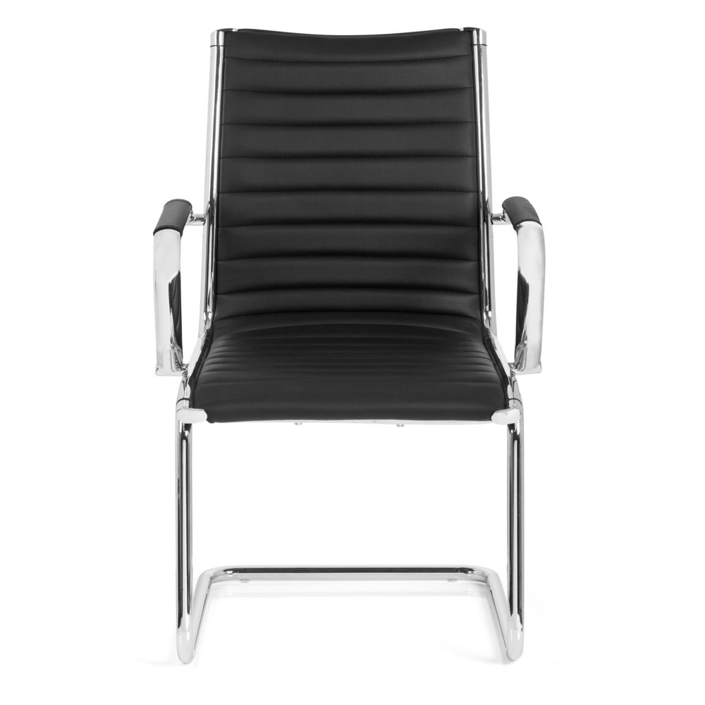 N° de l'image du produit 1 : Chaise-visiteur / chaise de conférence hjh OFFICE VEMONA V, PU noir