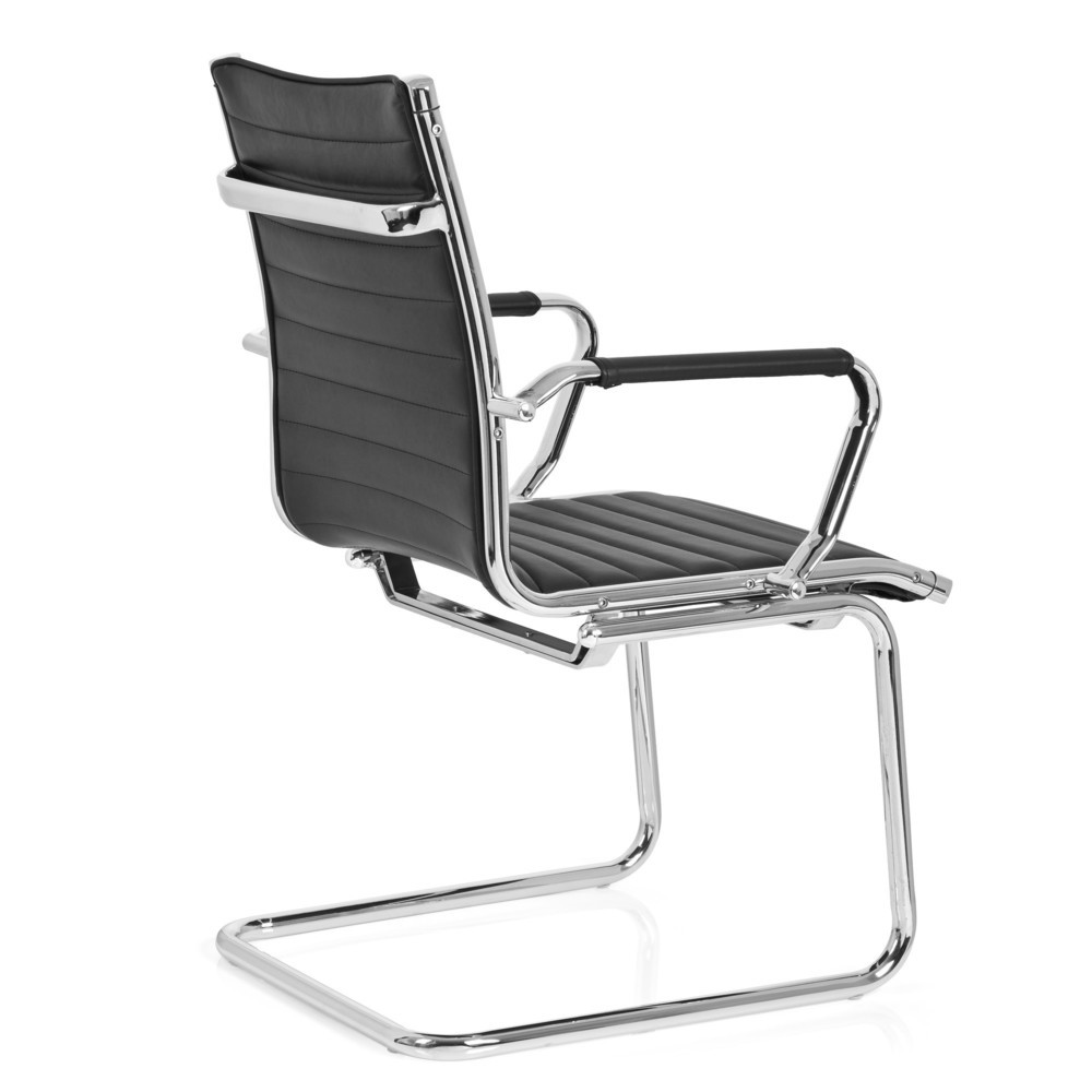 N° de l'image du produit 4 : Chaise-visiteur / chaise de conférence hjh OFFICE VEMONA V, PU noir