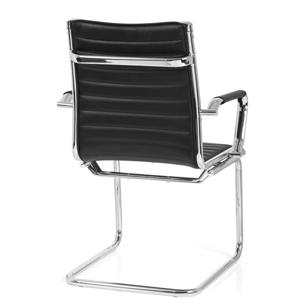 N° de l'image du produit 6 : Chaise-visiteur / chaise de conférence hjh OFFICE VEMONA V, PU noir