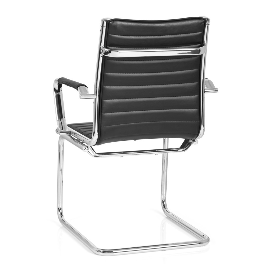 N° de l'image du produit 7 : Chaise-visiteur / chaise de conférence hjh OFFICE VEMONA V, PU noir