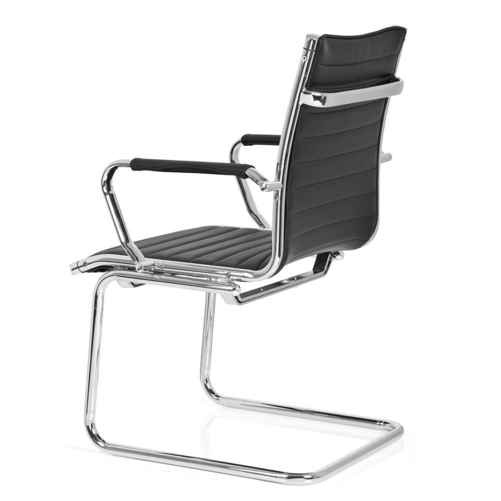 N° de l'image du produit 8 : Chaise-visiteur / chaise de conférence hjh OFFICE VEMONA V, PU noir