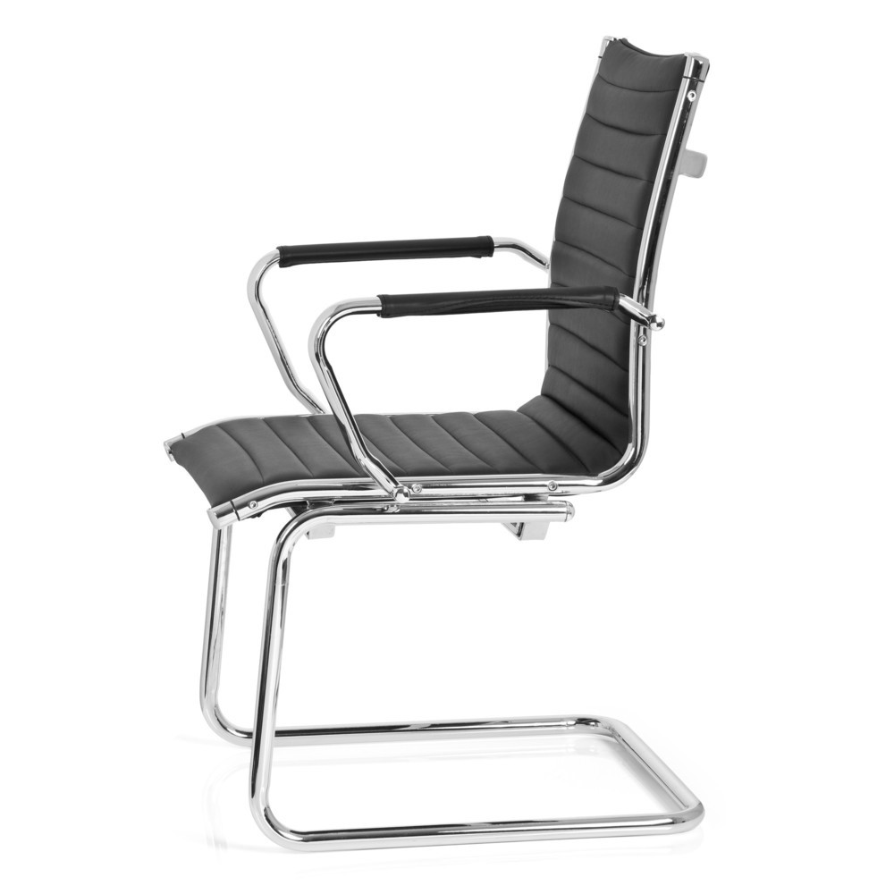 N° de l'image du produit 9 : Chaise-visiteur / chaise de conférence hjh OFFICE VEMONA V, PU noir