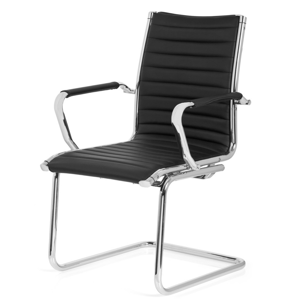 N° de l'image du produit 10 : Chaise-visiteur / chaise de conférence hjh OFFICE VEMONA V, PU noir