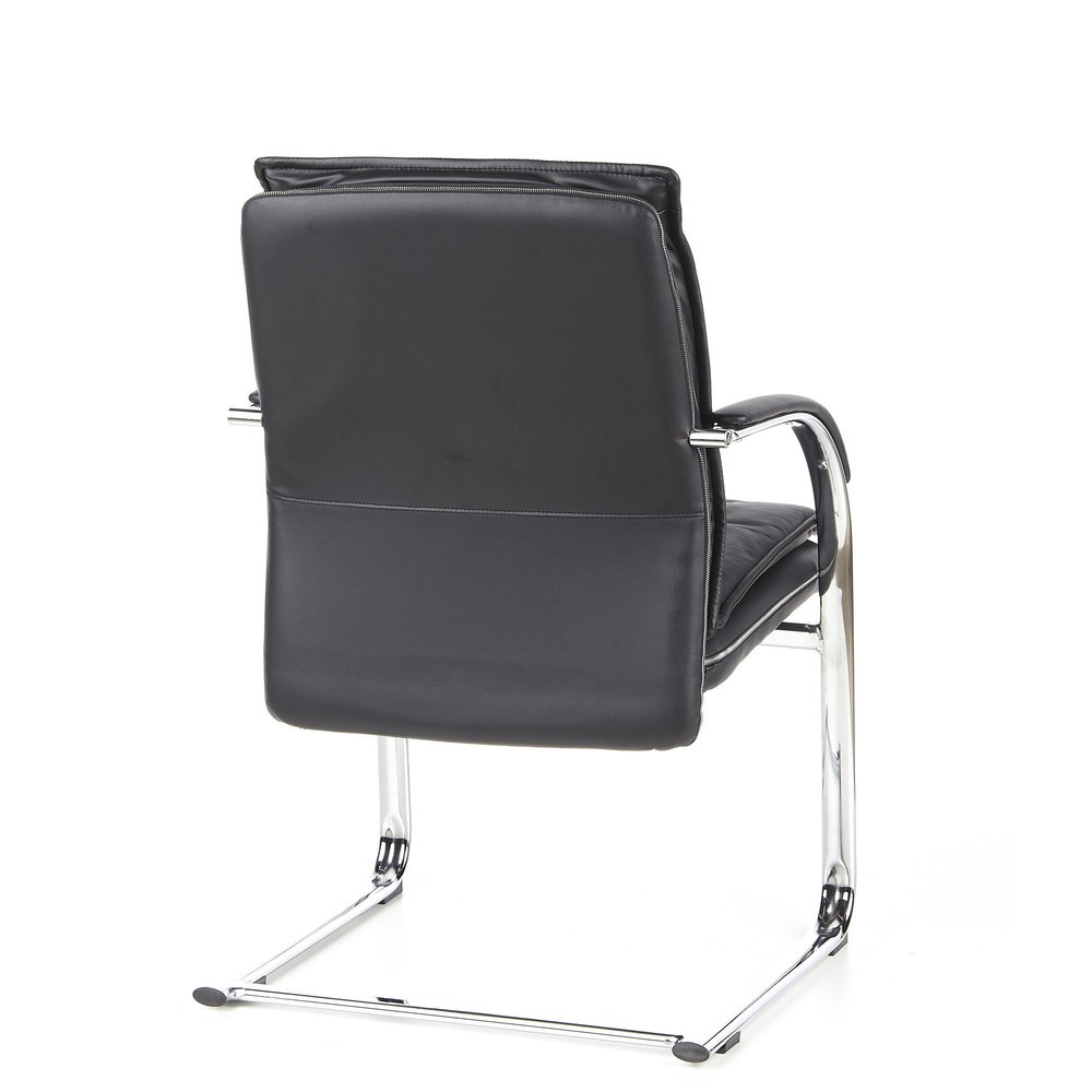 N° de l'image du produit 6 : Chaise de conférence / fauteuil suspendu hjh OFFICE VILLA V cuir nappa, noir