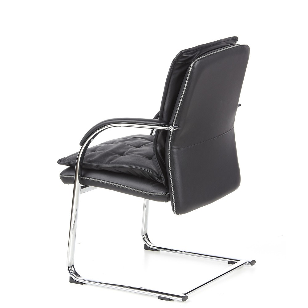 N° de l'image du produit 8 : Chaise de conférence / fauteuil suspendu hjh OFFICE VILLA V cuir nappa, noir