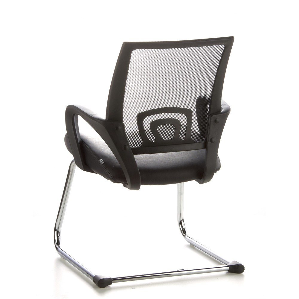 N° de l'image du produit 7 : Chaise de conférence / fauteuil suspendu hjh OFFICE VISTO NET V maille, noir chromé
