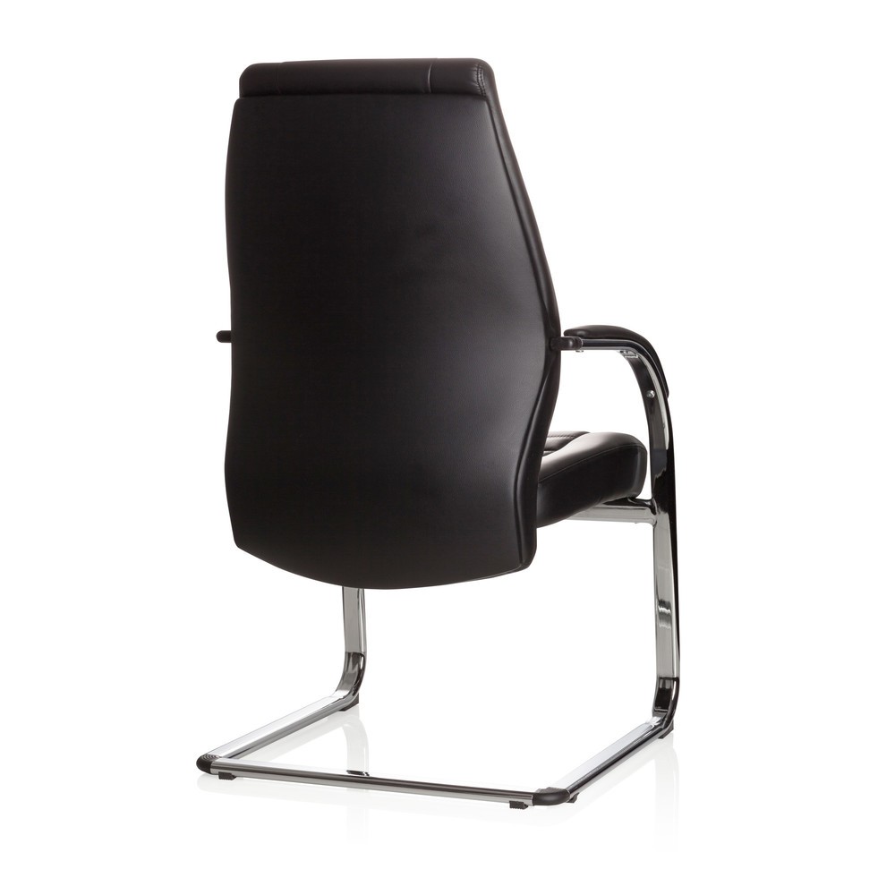 N° de l'image du produit 7 : Chaise de conférence / fauteuil suspendu hjh OFFICE VITORO V similicuir, noir