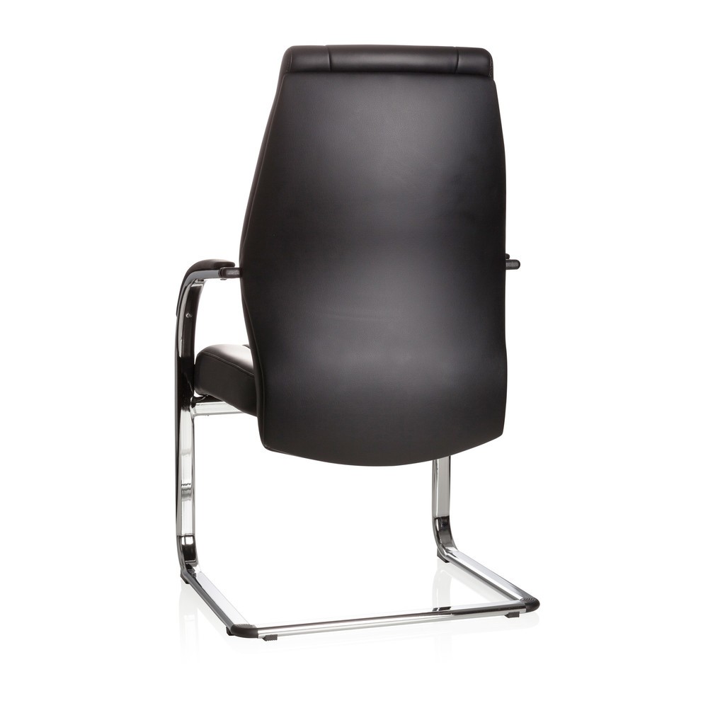 N° de l'image du produit 8 : Chaise de conférence / fauteuil suspendu hjh OFFICE VITORO V similicuir, noir
