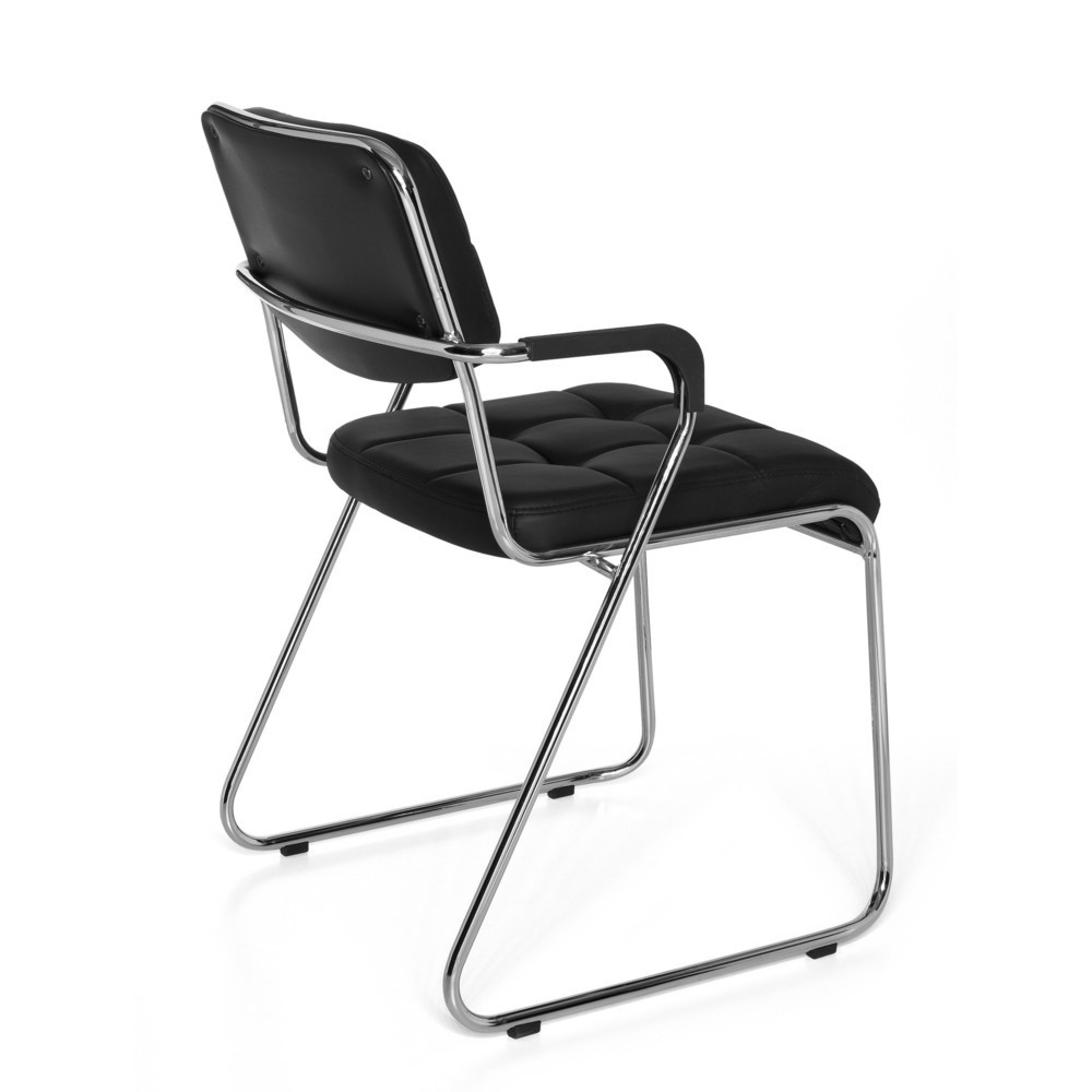 N° de l'image du produit 4 : Chaise de conférence / chaise à patins hjh OFFICE/ ZANTA PU, noir