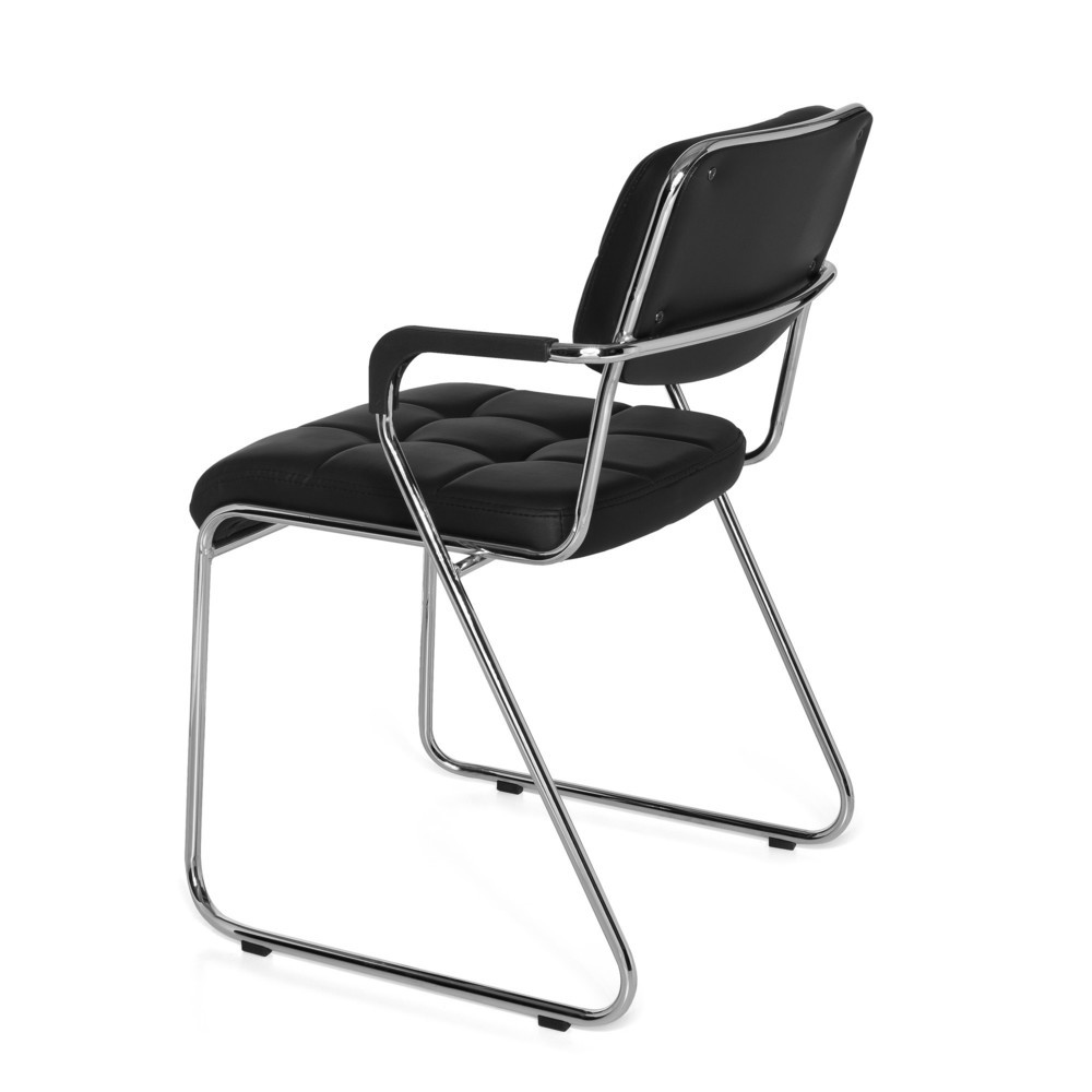N° de l'image du produit 8 : Chaise de conférence / chaise à patins hjh OFFICE/ ZANTA PU, noir