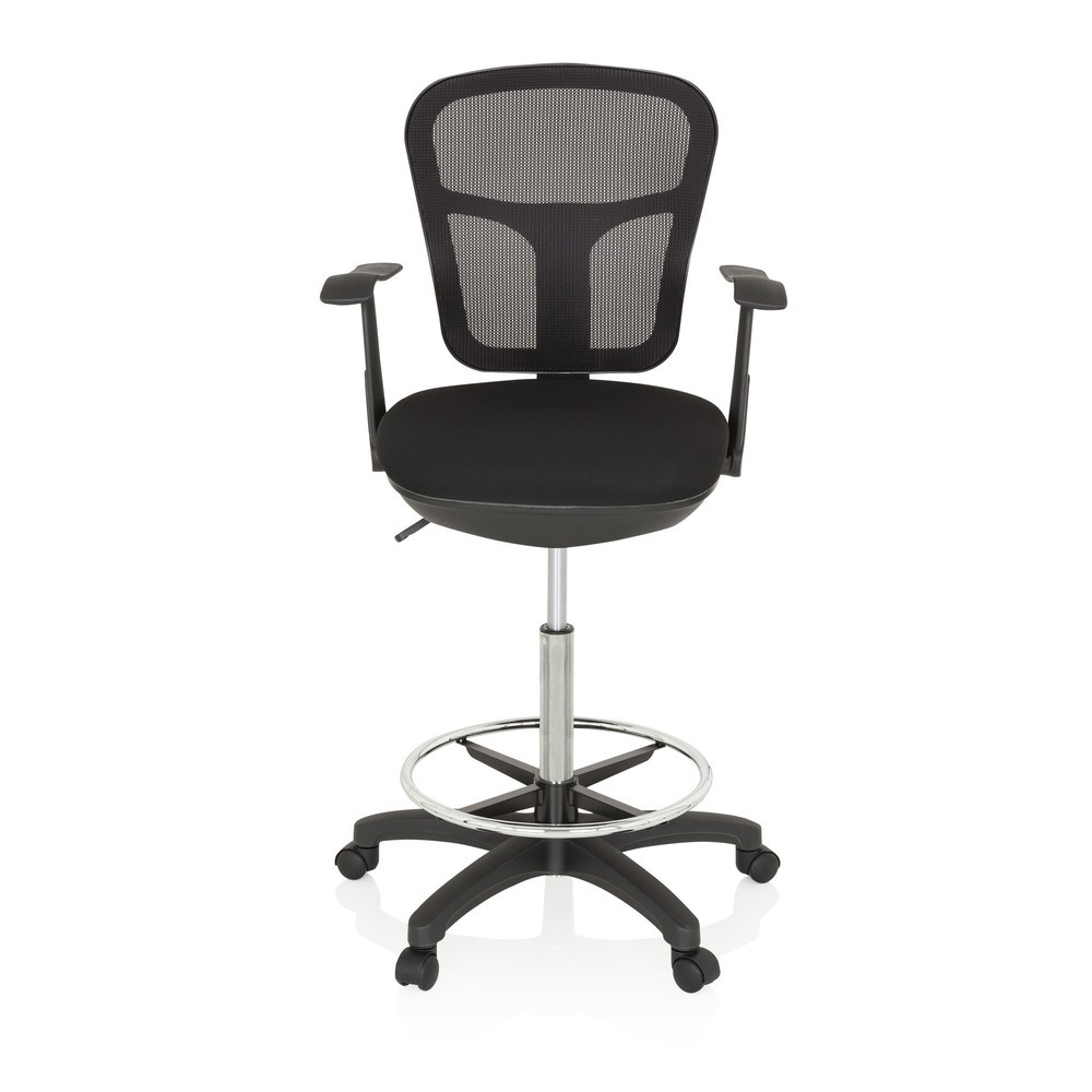 Illustration du produit: Siège de travail / siège de comptoir hjh OFFICE TOP WORK 108 tissu/maille, noir