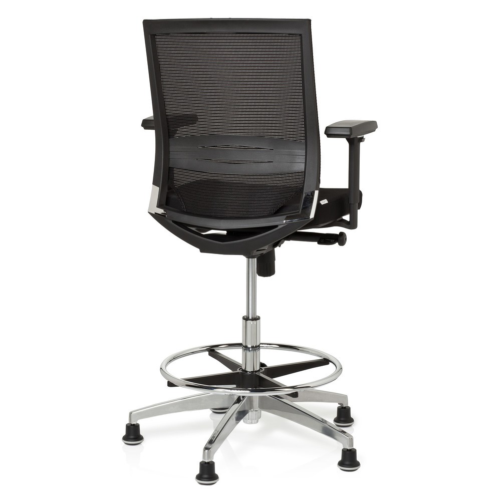 N° de l'image du produit 6 : Siège de travail / siège de comptoir hjh OFFICE TOP WORK 77 tissu, noir