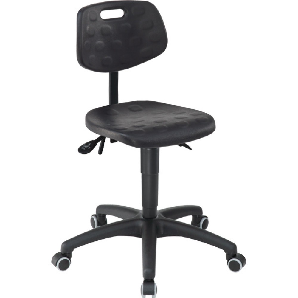 N° de l'image du produit 1 : Chaise de travail pivotante Ability en polyuréthane, hauteur d’assise 500-640 mm, base plastique, roulettes