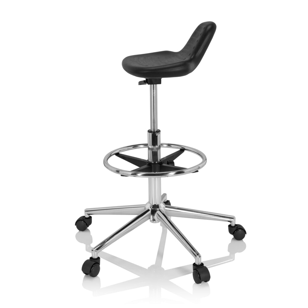 N° de l'image du produit 8 : Siège de travail / tabouret de travail hjh OFFICE TOP WORK 3 I mousse rigide, noir