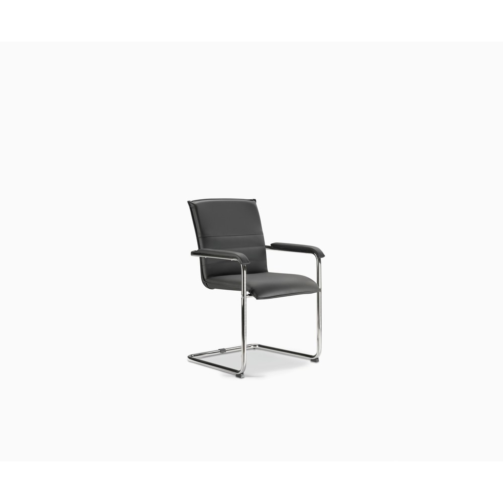 N° de l'image du produit 1 : Chaise-visiteur Cubika de BISLEY, fauteuil suspendu, dossier en mesh, empilable par 3