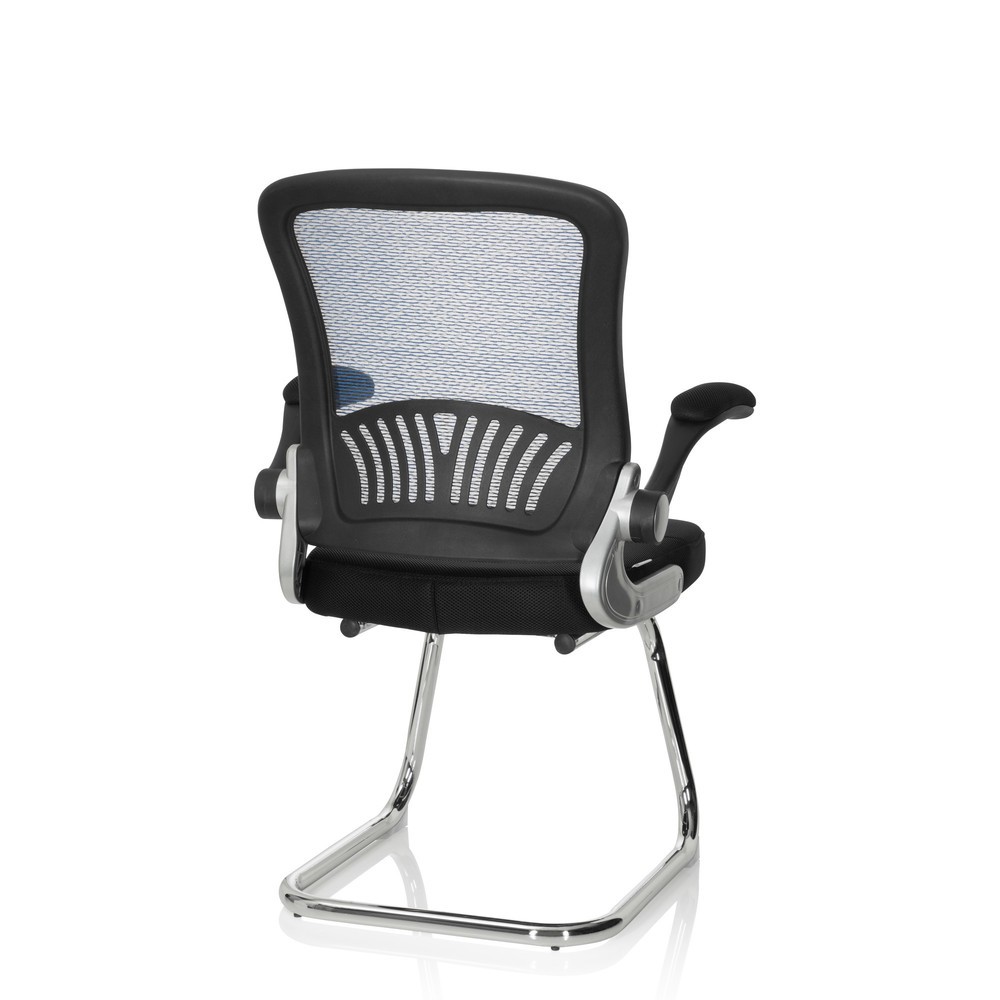 N° de l'image du produit 8 : Chaise-visiteur / chaise de conférence hjh OFFICE FLYER PRO V maille, noir/bleu