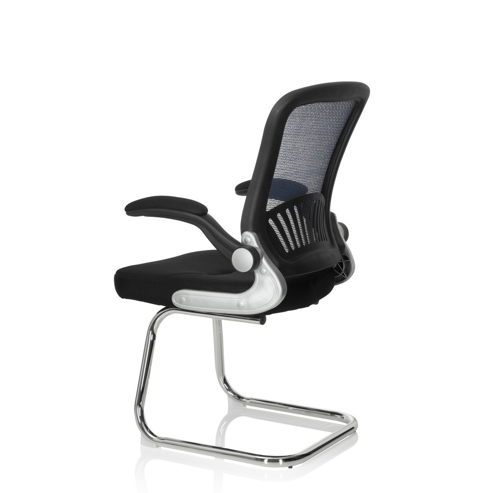 N° de l'image du produit 10 : Chaise-visiteur / chaise de conférence hjh OFFICE FLYER PRO V maille, noir/bleu