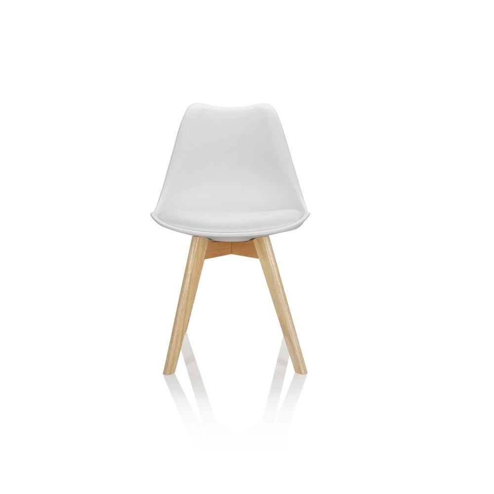 Illustration du produit: Chaise-visiteur / chaise à coque hjh OFFICE SCANDI plastique, lot de 4, blanc