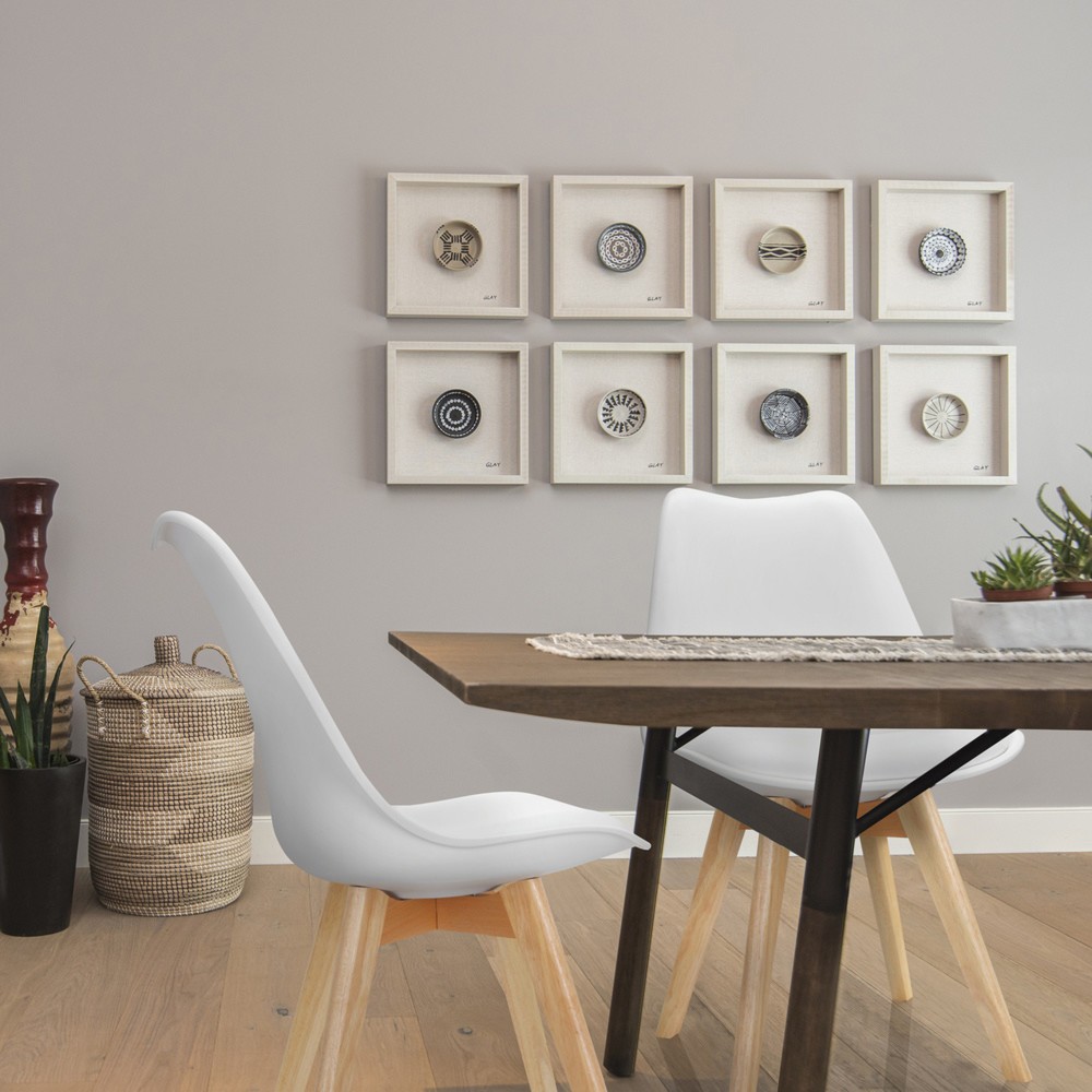 N° de l'image du produit 3 : Chaise-visiteur / chaise à coque hjh OFFICE SCANDI plastique, lot de 4, blanc