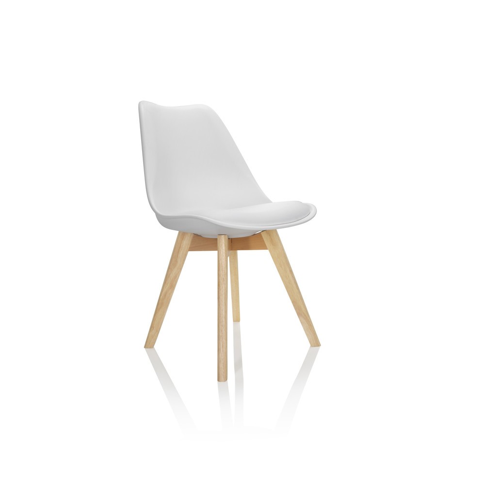 N° de l'image du produit 6 : Chaise-visiteur / chaise à coque hjh OFFICE SCANDI plastique, lot de 4, blanc