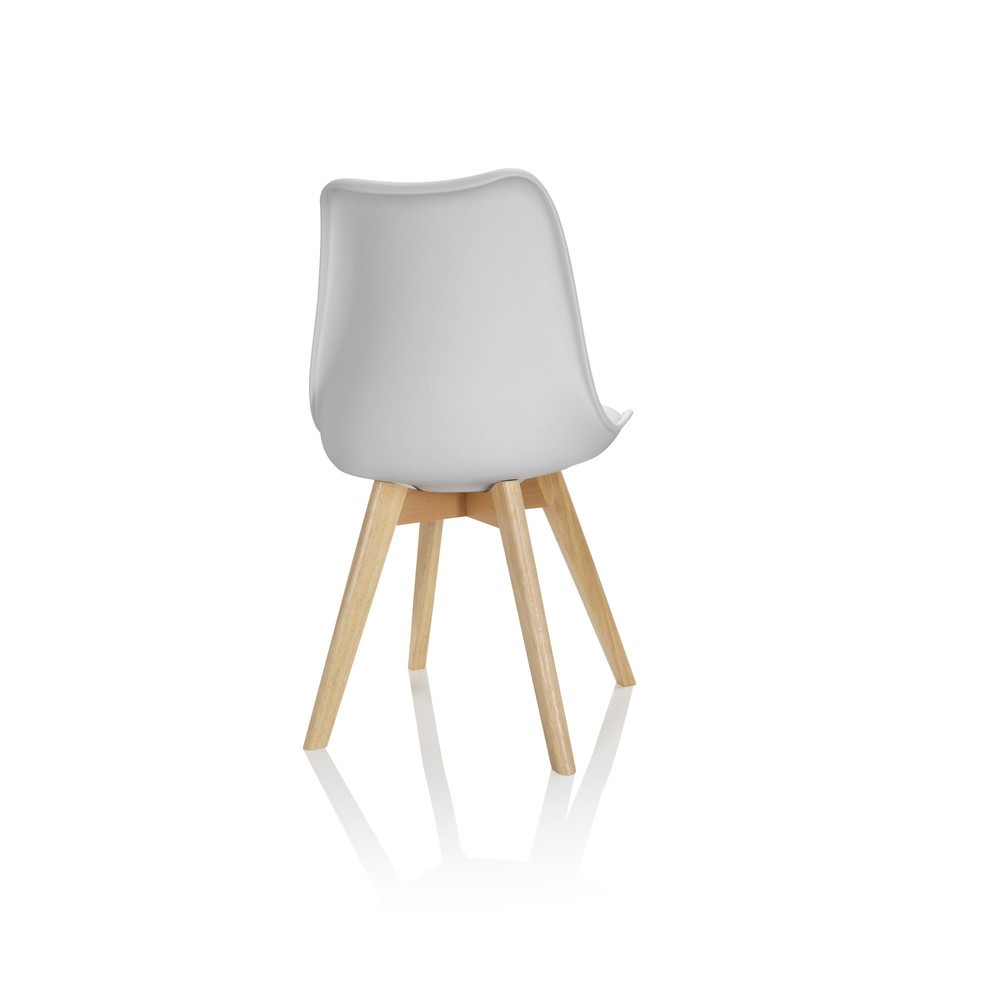 N° de l'image du produit 9 : Chaise-visiteur / chaise à coque hjh OFFICE SCANDI plastique, lot de 4, blanc