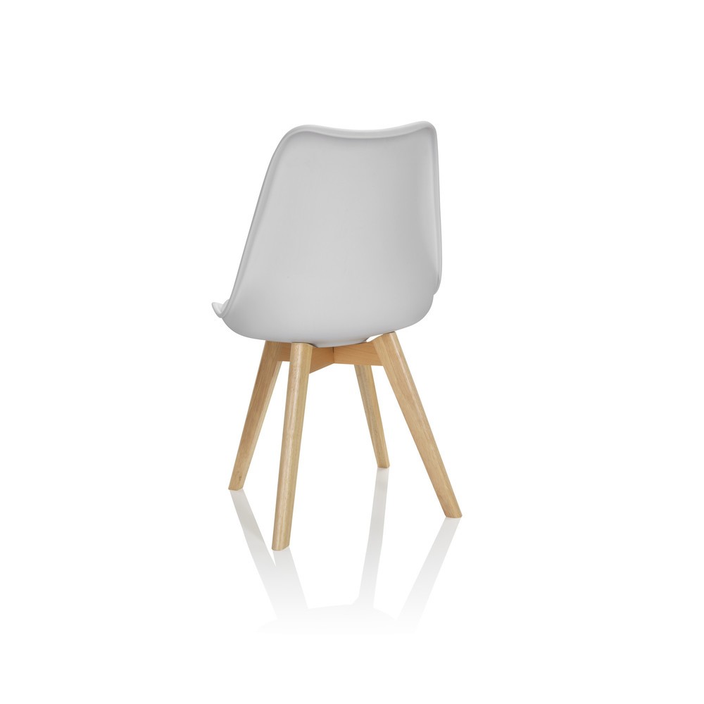 N° de l'image du produit 10 : Chaise-visiteur / chaise à coque hjh OFFICE SCANDI plastique, lot de 4, blanc