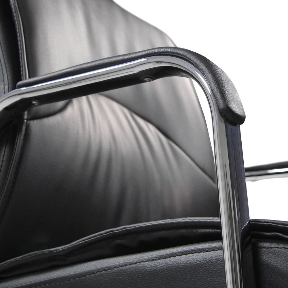 N° de l'image du produit 2 : Chaise-visiteur / chaise de conférence hjh OFFICE SOVRANO V similicuir, noir