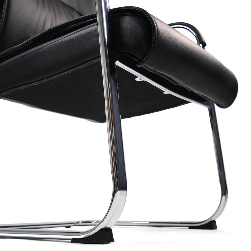 N° de l'image du produit 3 : Chaise-visiteur / chaise de conférence hjh OFFICE SOVRANO V similicuir, noir