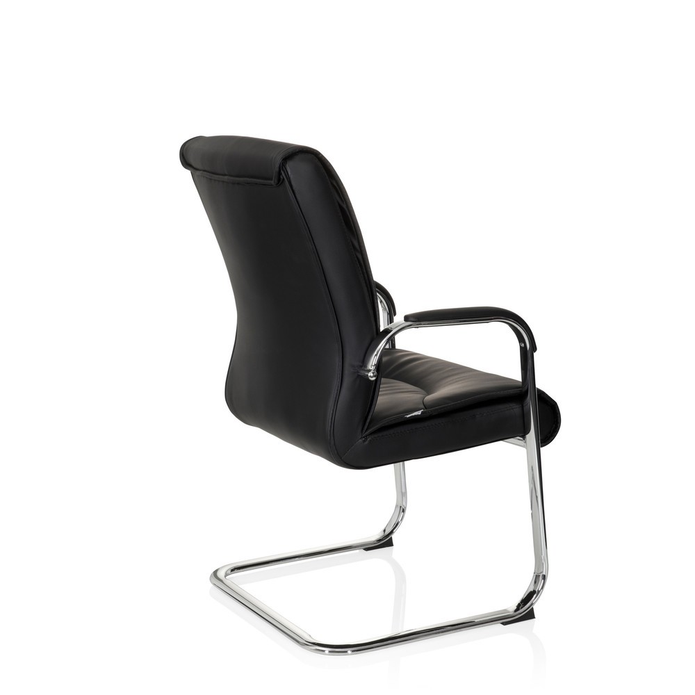 N° de l'image du produit 7 : Chaise-visiteur / chaise de conférence hjh OFFICE SOVRANO V similicuir, noir