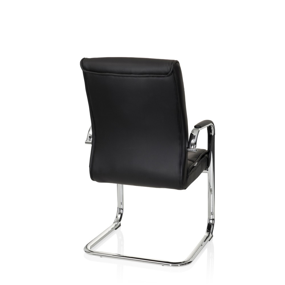 N° de l'image du produit 8 : Chaise-visiteur / chaise de conférence hjh OFFICE SOVRANO V similicuir, noir